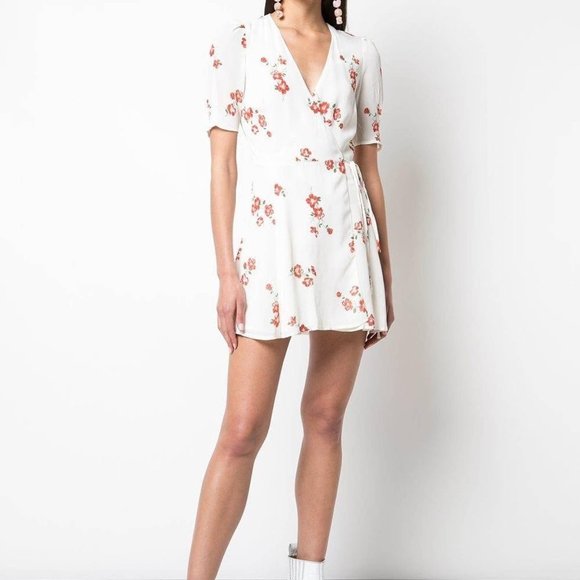 REFORMATION Lucky Floral Dress White Size Small - Picture 6 of 8